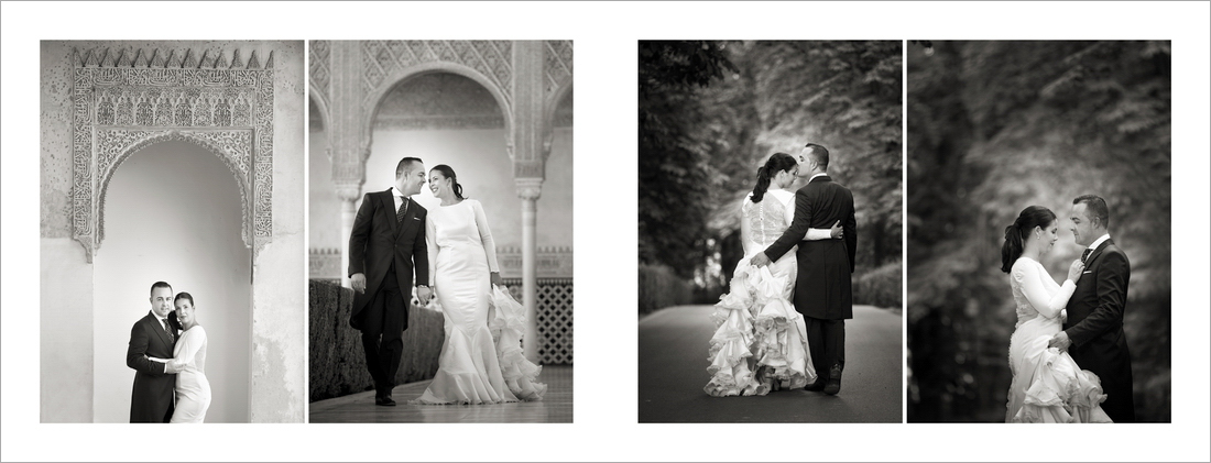 album de fotos de reportaje de boda Alhambra Granada